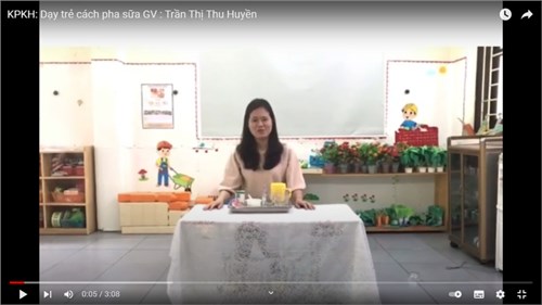 Hướng dẫn trẻ cách pha sữa - Giáo viên: Trần Thị Thu Huyền